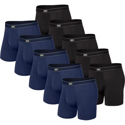 Saxx Daytripper Boxer Briefs In Black/ Navy
