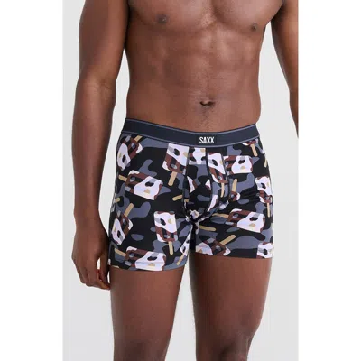 Saxx Daytripper Boxer Briefs In Camo Coolers- Black