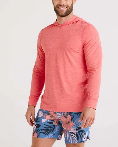 Saxx Drop Temp All Day Cooling Hoodie In Coral Red In Pink