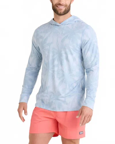 Saxx Drop Temp All Day Cooling Hoodie In Vacation Vibes-blue