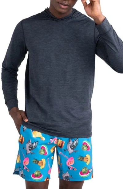Saxx All Day Cooling Performance Hoodie In Turbulence Heather