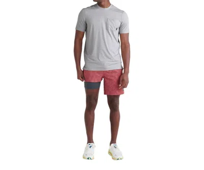 Saxx Droptemp All Day Cooling Short Sleeve Pocket Tee In Turbulence Heather In Gray