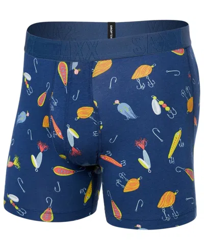 Saxx Droptemp Cooling Boxer Brief Underwear Mens S Blueberry Cotton Lures Buu925