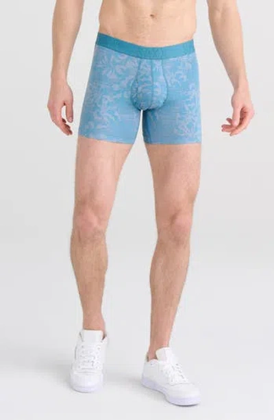 Saxx Droptemp™ Cooling Cotton 2-pack Slim Fit Boxer Briefs In Jungle Haze/dark Ink