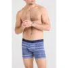 Saxx Droptemp Cooling Cotton Boxer Brief Fly In 19th Hole Stripe-blue