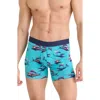 Saxx Men's Droptemp Slim-fit Cooling Printed Boxer Briefs In Great Catch-baltic