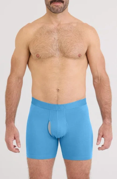 Saxx Droptemp™ Cooling Cotton Boxer Briefs In Blue
