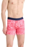 Saxx Droptemp™ Cooling Cotton Slim Fit Boxer Briefs In East Coast- Hibiscus