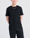 Saxx Droptemp Cooling Cotton Tee In Black In Blue