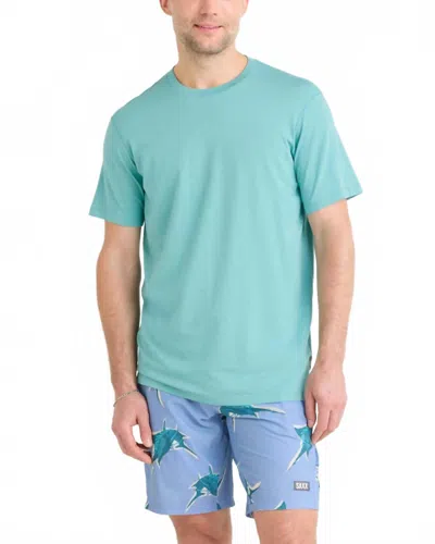 Saxx Droptemp Cooling Cotton Tee In Sea Foam In Green
