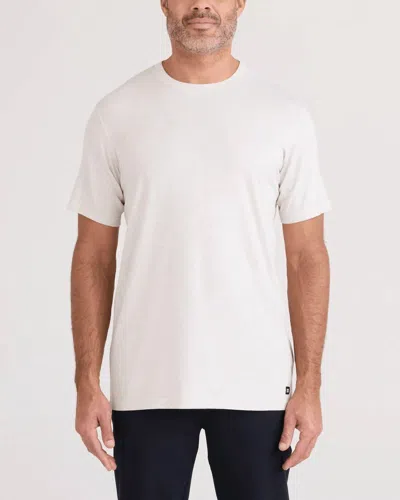 Saxx Droptemp Cooling Cotton Tee In Steel Heather In White