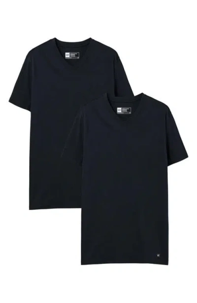 Saxx Dry Cotton 2-pack Undershirts In Black