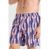 Saxx Go Coastal 2-in-1 Volley 7-inch Swim Trunks In Tropic Stripe-multi