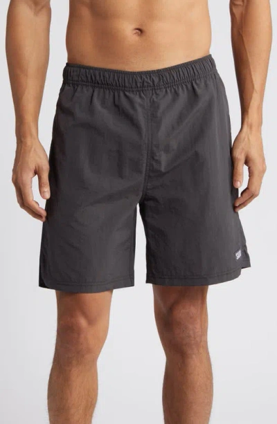 Saxx Go Coastal Swim Trunks In Faded Black