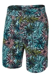 Saxx Go Coastal 2n1 7-inch Swim Shorts In Palm Springs- Ice Green