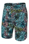 Saxx Go Coastal 2n1 7-inch Swim Shorts In Palm Springs- Ice Green