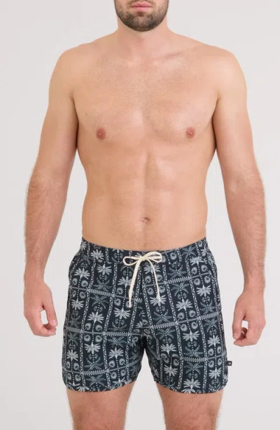 Saxx Harbormaster 2n1 5-inch Swim Trunks In Animal Print