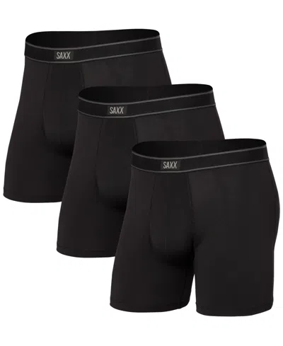Saxx Men's 3-pack Daytripper Relaxed Fit Boxer Briefs In Black