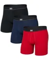 Saxx Men's 3pk. Essential Cotton Logo Boxer Briefs In Multi