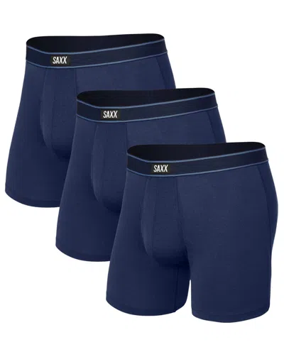 Saxx Men's Daytripper Comfort Stretch Boxer Briefs, 3-pack In Blue