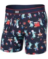 Saxx Men's Daytripper Moisture-wicking Printed Boxer Briefs In Black