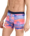 Saxx Men's Droptemp Slim-fit Cooling Printed Boxer Briefs In Bright Palmski-multi