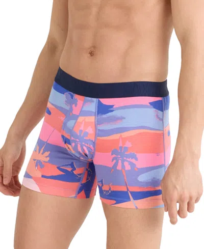Saxx Men's Droptemp Slim-fit Cooling Printed Boxer Briefs In Bright Palmski-multi
