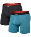 Saxx Assorted 2-pack Multi-sport Mesh Performance Boxer Briefs In Green