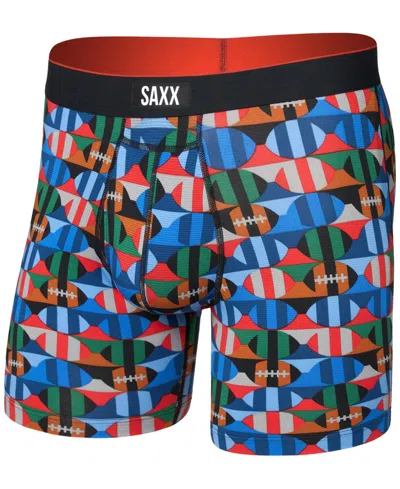 SAXX MEN'S MULTI-SPORT PRINTED MESH BOXER BRIEFS