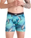 Saxx Men's Multi-sport Printed Mesh Boxer Briefs In Hammerhead Camo-aqua