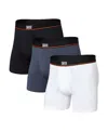 SAXX MEN'S NON-STOP STRETCH BOXER FLY BRIEF, PACK OF 3