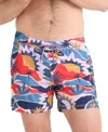 Saxx Oh Buoy 2n1 5-inch Tropical Print Swim Trunks In Break Of Dawn