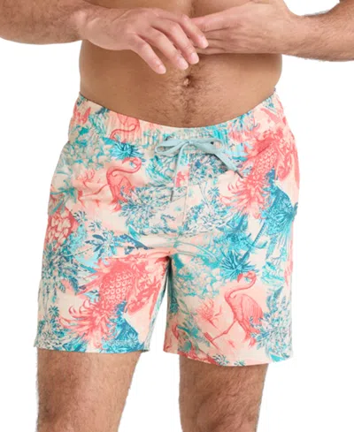 Saxx Men's Oh Buoy 2 In 1 7" Stretch Swim Short In Vacation Collage