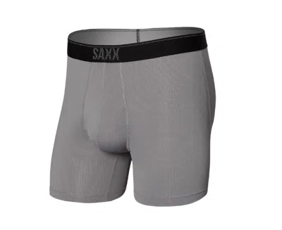 Saxx Men's Quest Boxer Brief In Grey In Gray