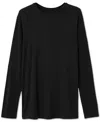Saxx Men's Snooze Relaxed-fit Heathered Long-sleeve Sleep T-shirt In Black