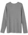 Saxx Men's Snooze Relaxed-fit Heathered Long-sleeve Sleep T-shirt In Dark Grey