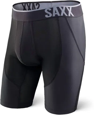 Saxx Men's Strike Long Leg Boxer Brief In Black