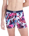 Saxx Ultra Soft Printed Boxer Briefs In Tropical Lens- Multi
