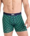 Saxx Men's Ultra Super Soft Relaxed-fit Moisture-wicking Printed Boxer Briefs In Fab Fresh Balls-maritime