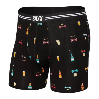 Saxx Men's Vibe Boxer Brief In Print In Black