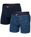 Saxx Men's Vibe Xtra 2-pk. Slim-fit Boxer Briefs In Surge Spacedye,navy