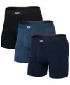 Saxx Assorted 3-pack Vibe Xtra Super Soft Boxer Briefs In Black