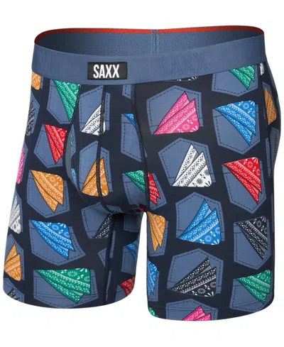 SAXX MEN'S VIBE XTRA SLIM-FIT PRINTED BOXER BRIEFS