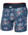 Saxx Men's Vibe Xtra Slim-fit Printed Boxer Briefs In Blue