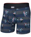 Saxx Men's Vibe Xtra Slim-fit Printed Boxer Briefs In Blue