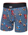 Saxx Men's Vibe Xtra Slim-fit Printed Boxer Briefs In Blue