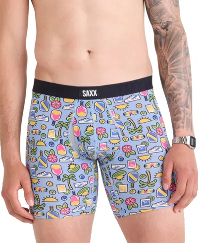 SAXX MEN'S VIBE XTRA SLIM-FIT PRINTED BOXER BRIEFS