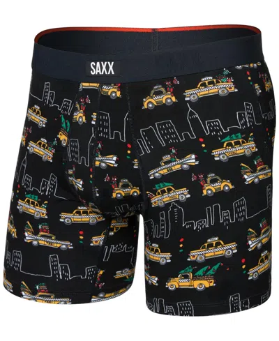 Saxx Men's Vibe Xtra Slim-fit Printed Boxer Briefs In Blue