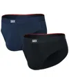 Saxx Men's Vibe Xtra Soft Comfort 2-pk Boxer Briefs In Black