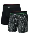Saxx Vibe Xtra Assorted 2-pack Boxer Briefs In Black